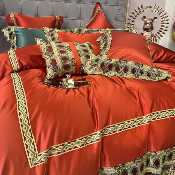 Luxury High Precision Brocade Silky Four-piece Set